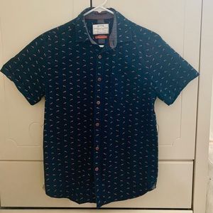 Denim&Flower Fox Printed Button Down Shirt